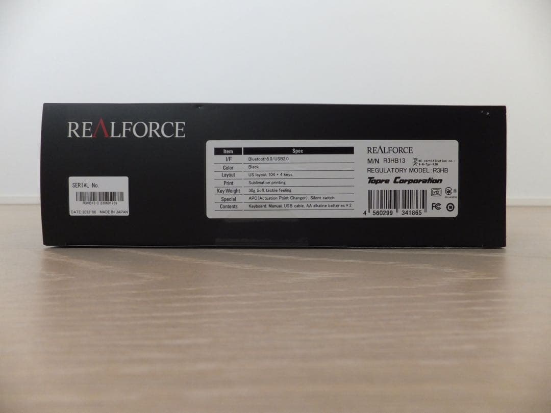 【ほぼ未使用】REALFORCE R3HB13 30g 英語配列 ハイブリッド