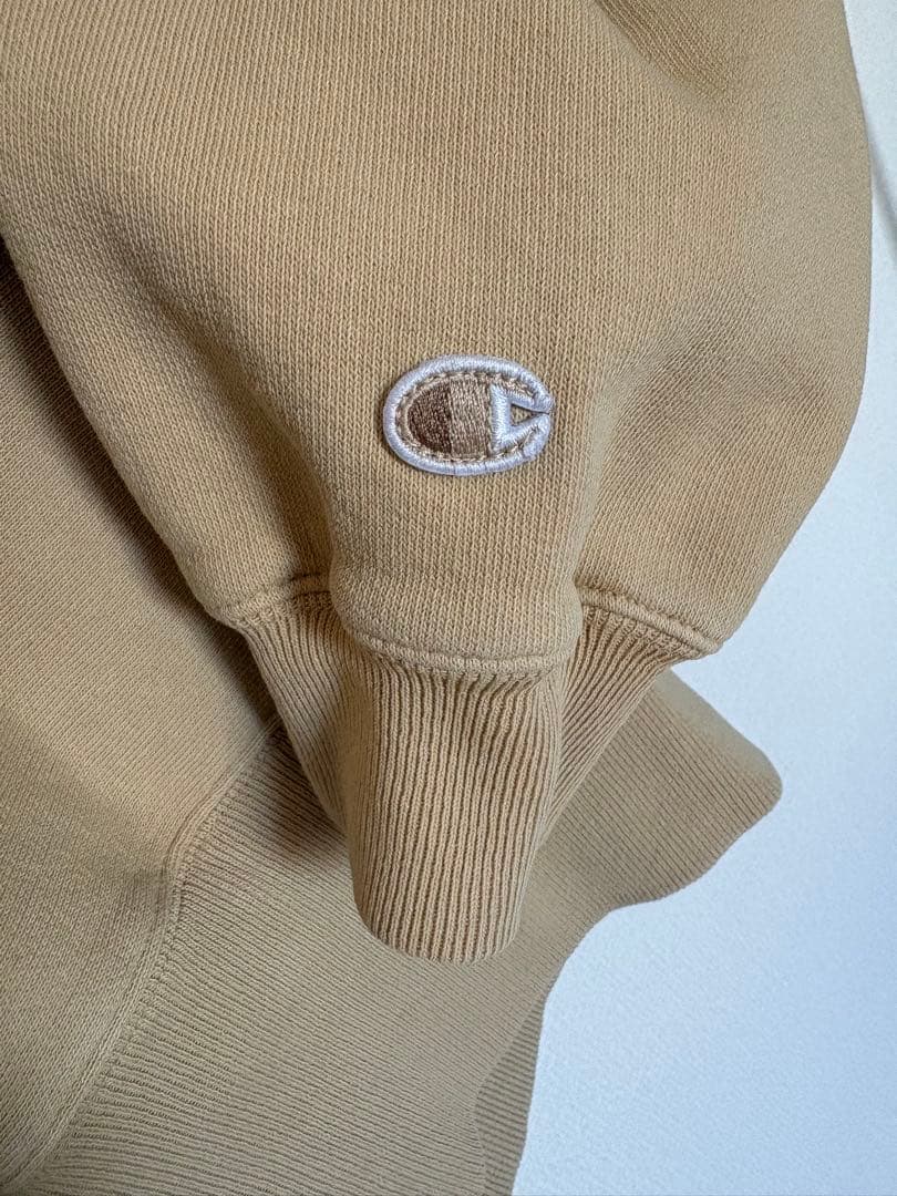 Champion ベージュ 裏起毛スウェット M