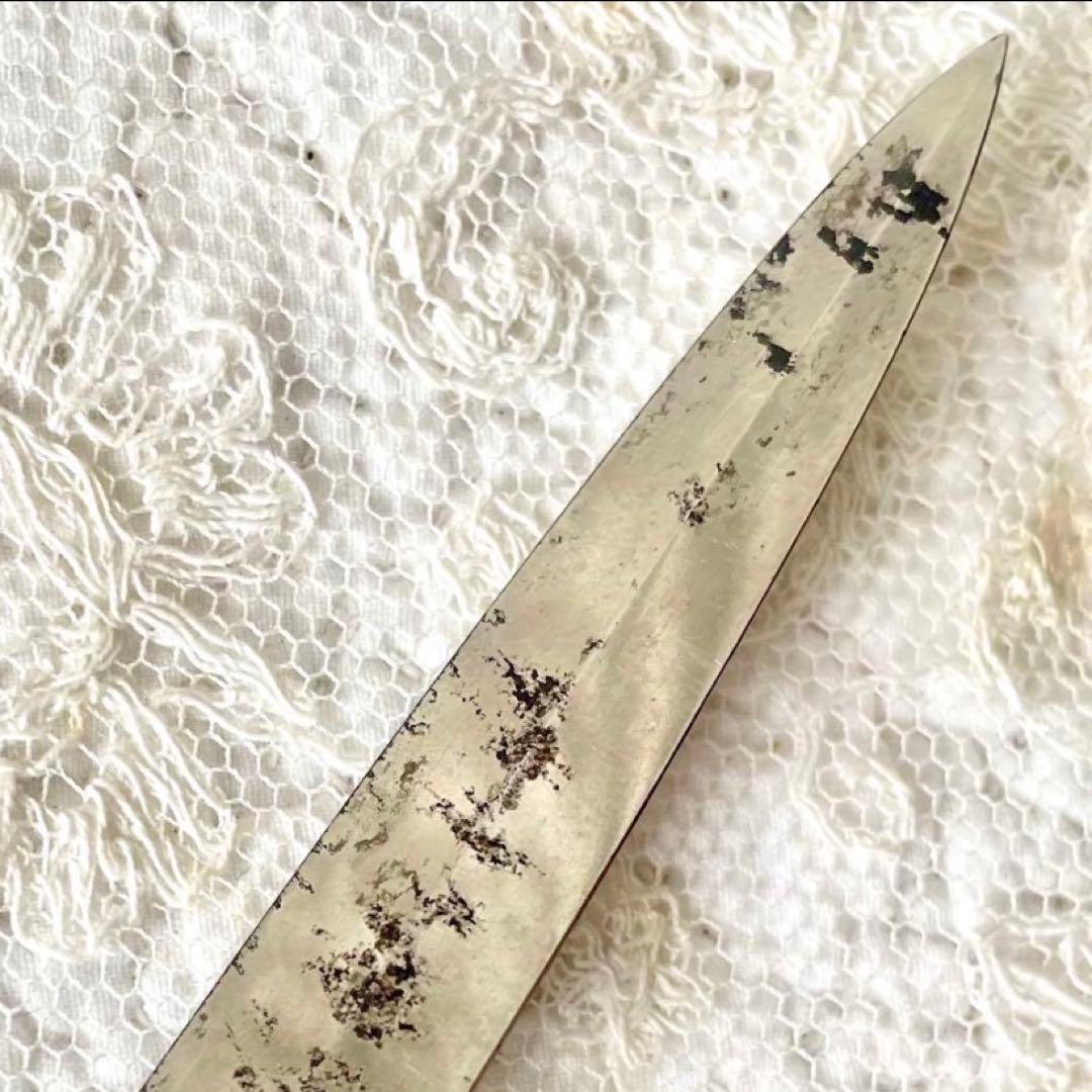 すずらんレリーフレターオープナー&シューボタンフック 2点　フランスアンティーク