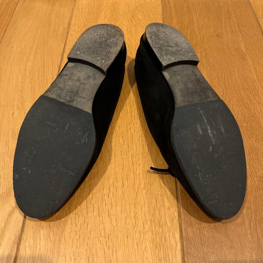 CHANEL ブラック スエード バレエシューズ