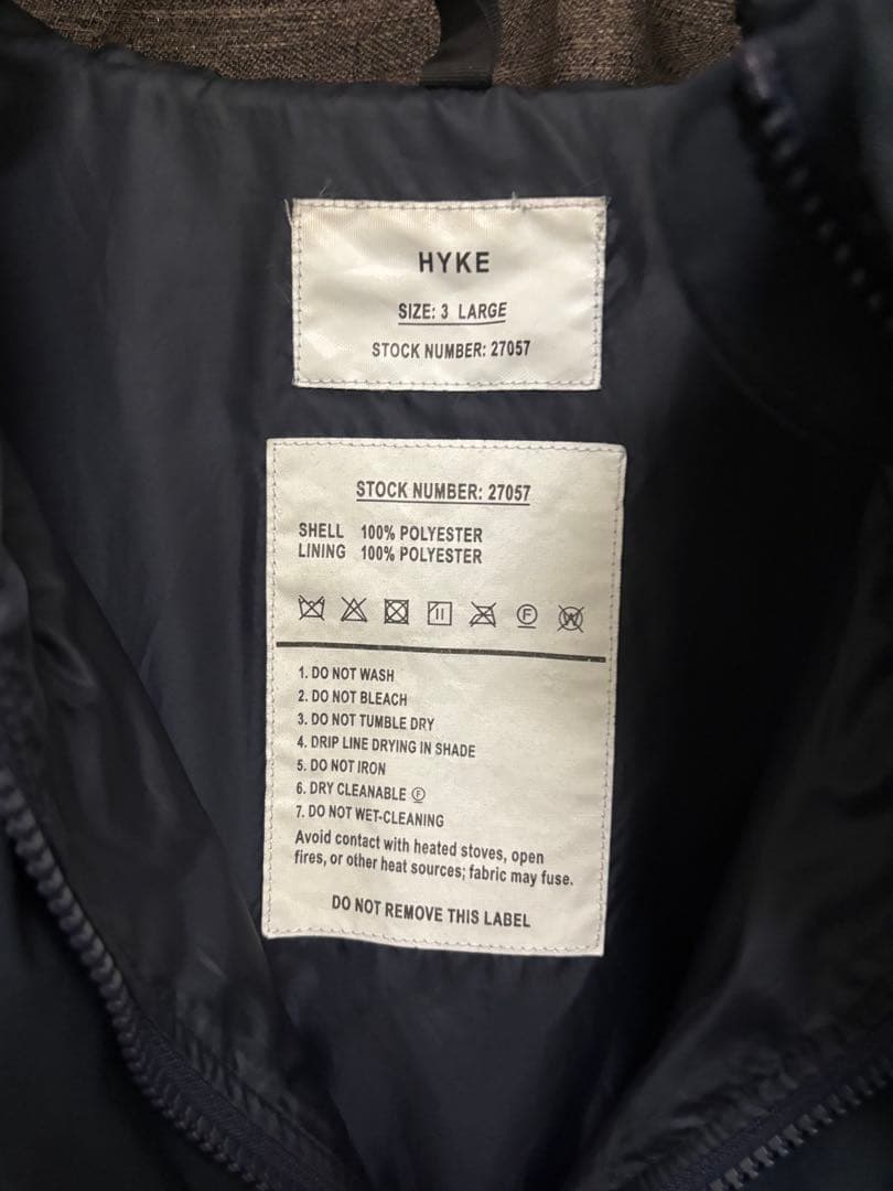 最終値下げHYKE×BIOTOP TASLAN TWILL SHELL COAT