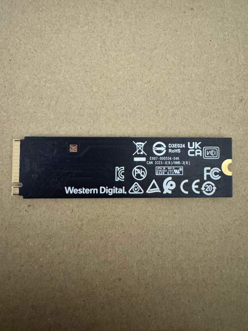 【動作確認済】WD Blue SN5000 NVMe WDS400T4B0E