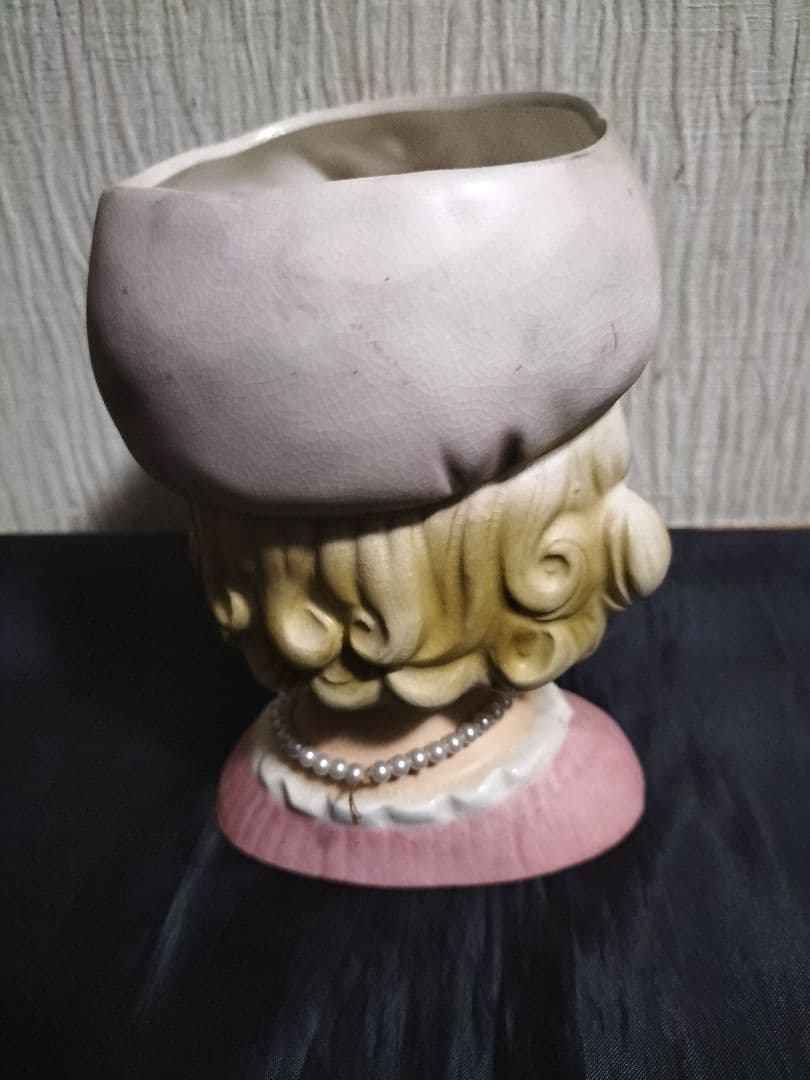 Relpo（レルポ）陶器　花瓶　貴婦人　日本製　ヘッドベース ヴィンテージ