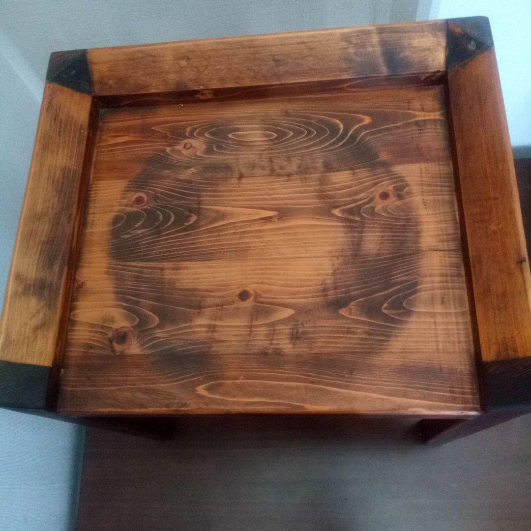 桧スツール角（ハンドメイド）