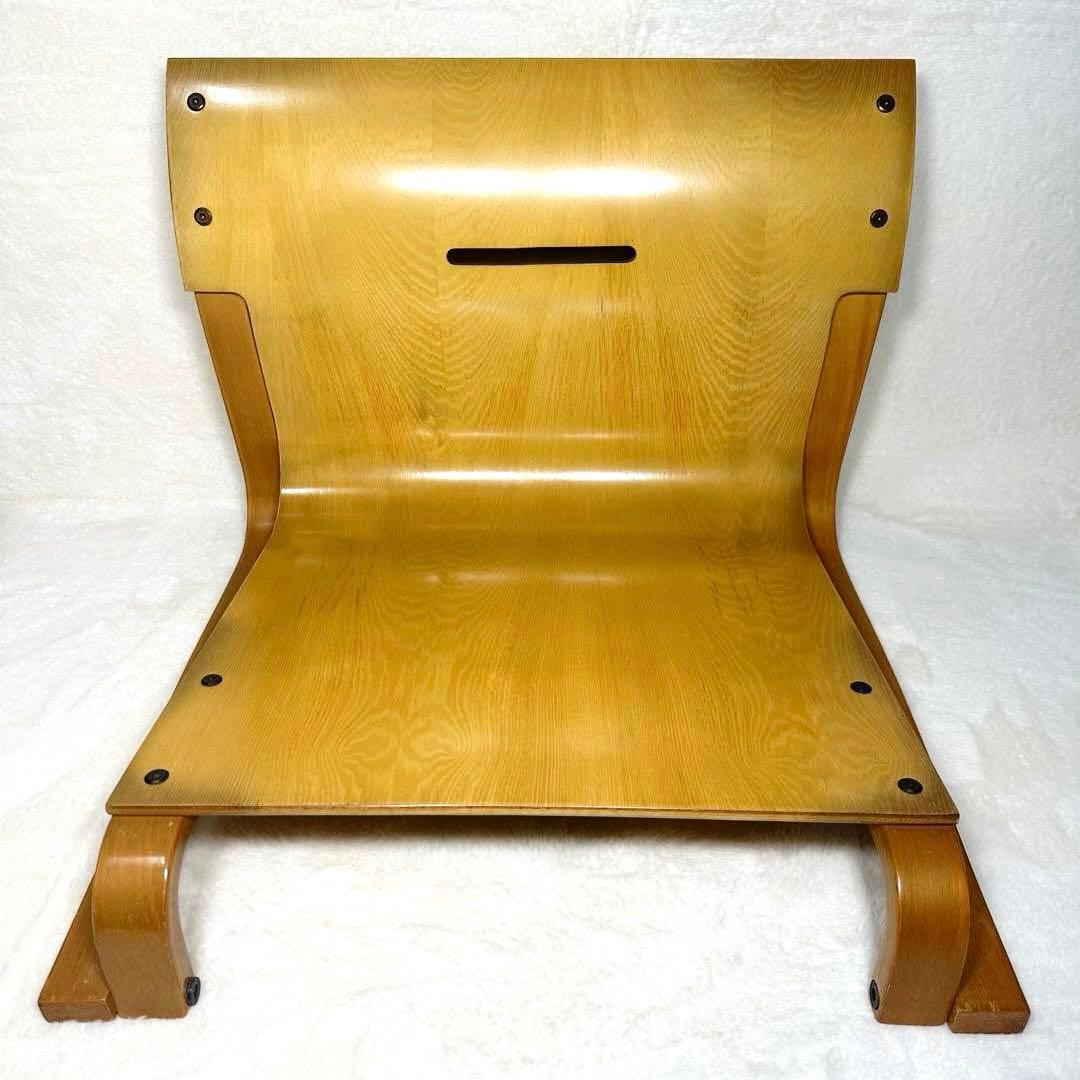 【ローチェア】腰痛防止　胡坐楽座椅子　新日本木工　曲木　低座椅子　希少　健康姿勢