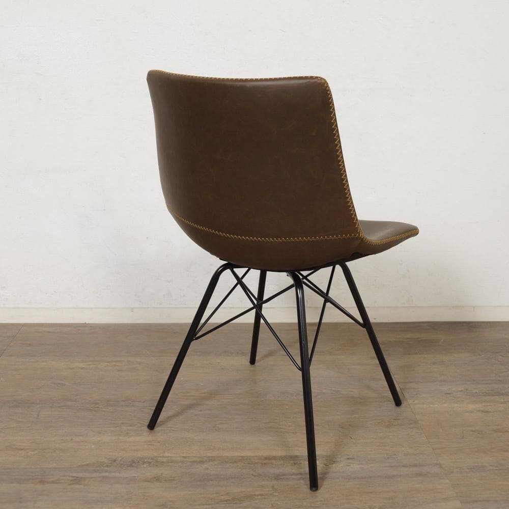 2脚セット【新品】革張り ヴィンテージ風 チェア　アウトレット