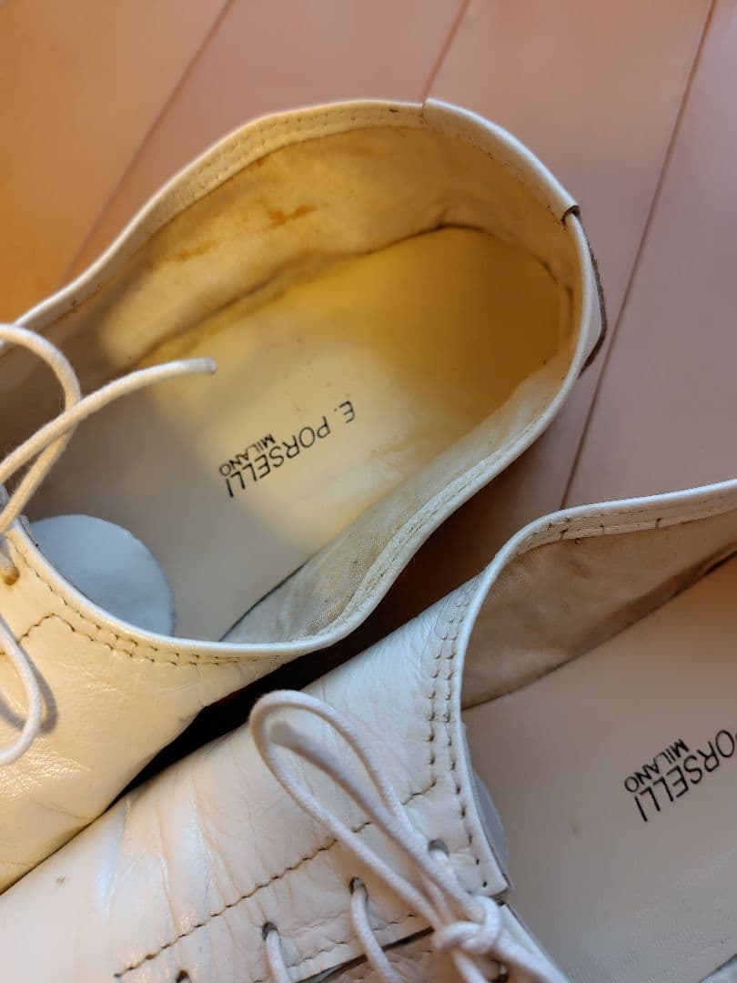 【値下げ！】ポルセリ　フラットシューズ　ジャズシューズ　白　１回のみ着用　38