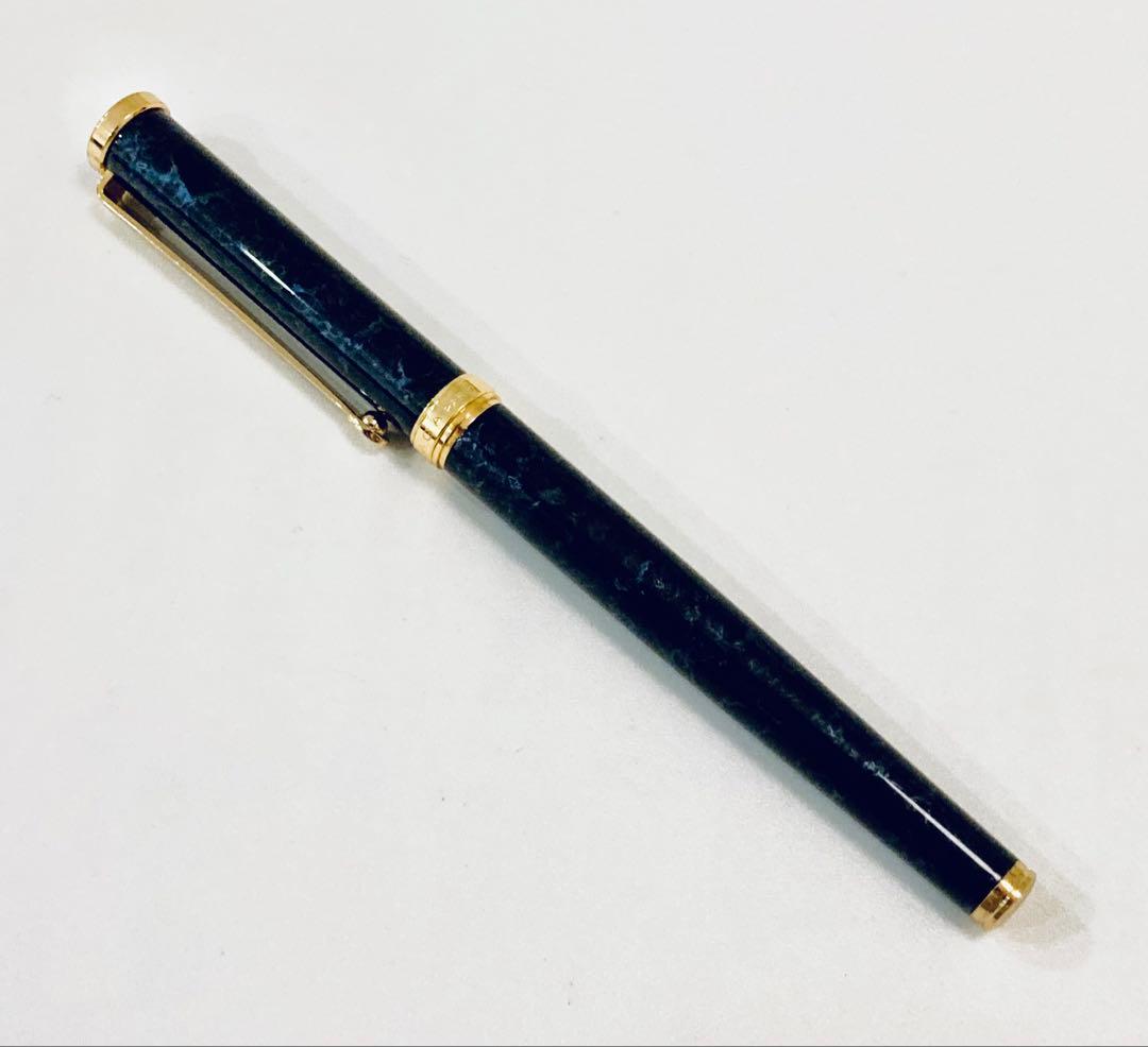 フランス製◆バレンシアガ 高級万年筆 BALENCIAGAブルーマーブル レア