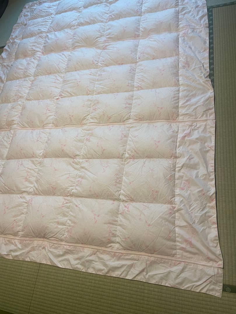 ダウン90% 丸八真綿　薄掛羽毛布団　3分割タイプ