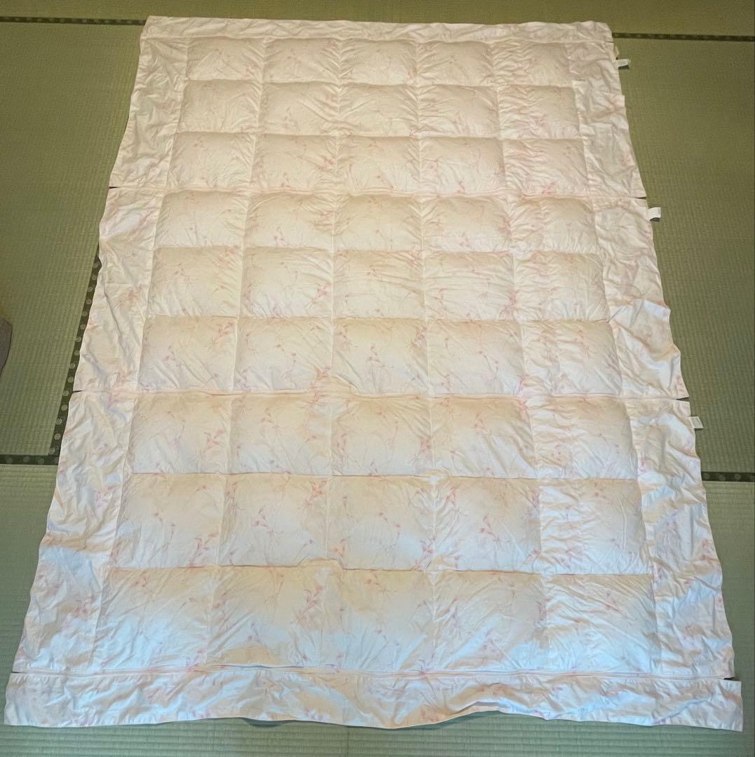 ダウン90% 丸八真綿　薄掛羽毛布団　3分割タイプ