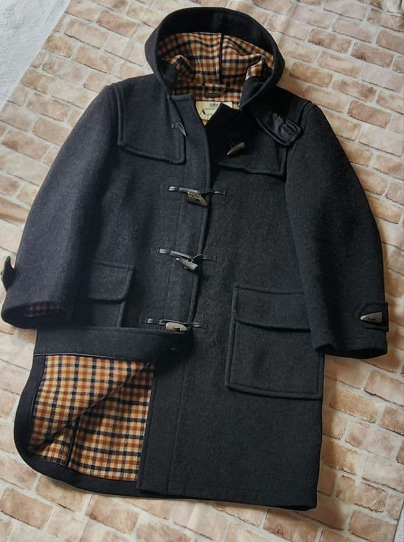 Aquascutum　アクアスキュータム ロング丈フード付　ダッフルコート