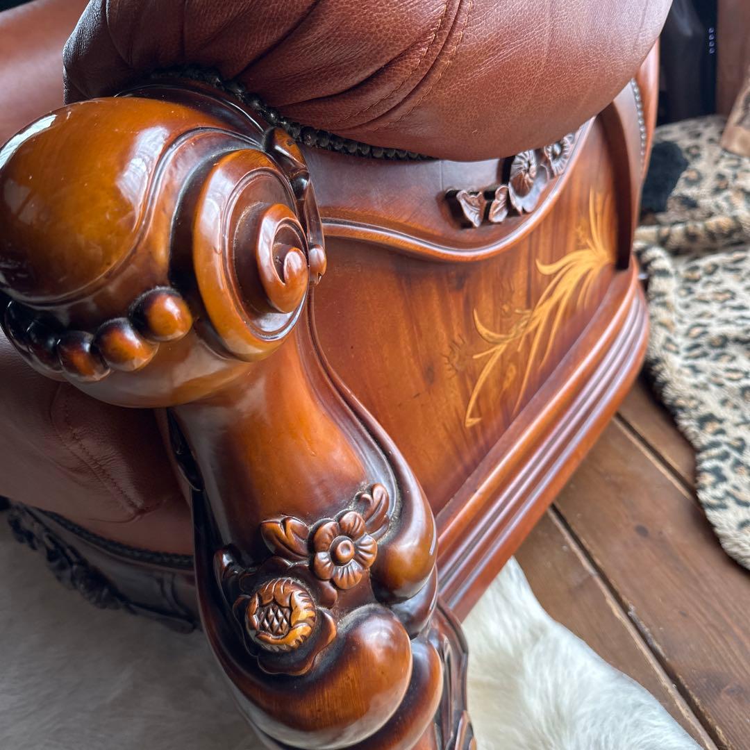 削除前最終お値引き❣️ヴィンテージ1pソファー　1人掛けソファ