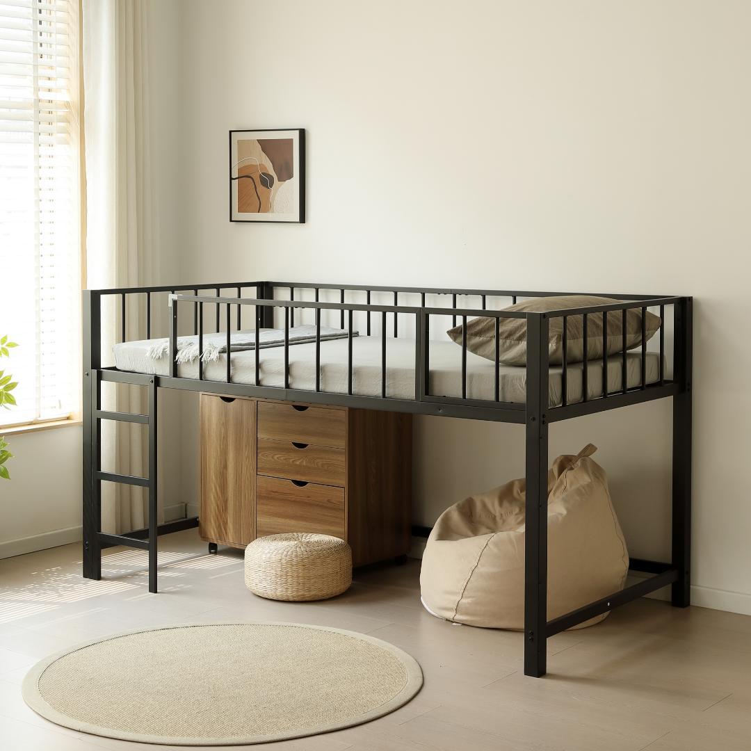 人気再入荷！ロフトベッド パイプベッド シングル 高さ110cm ロフトベッド