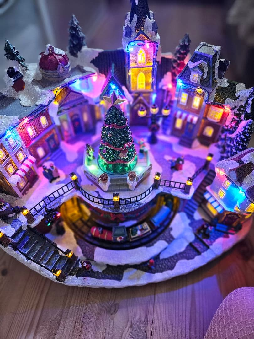 希少　クリスマス　ジオラマ　オブジェ　イルミネーション　クリスマスソング