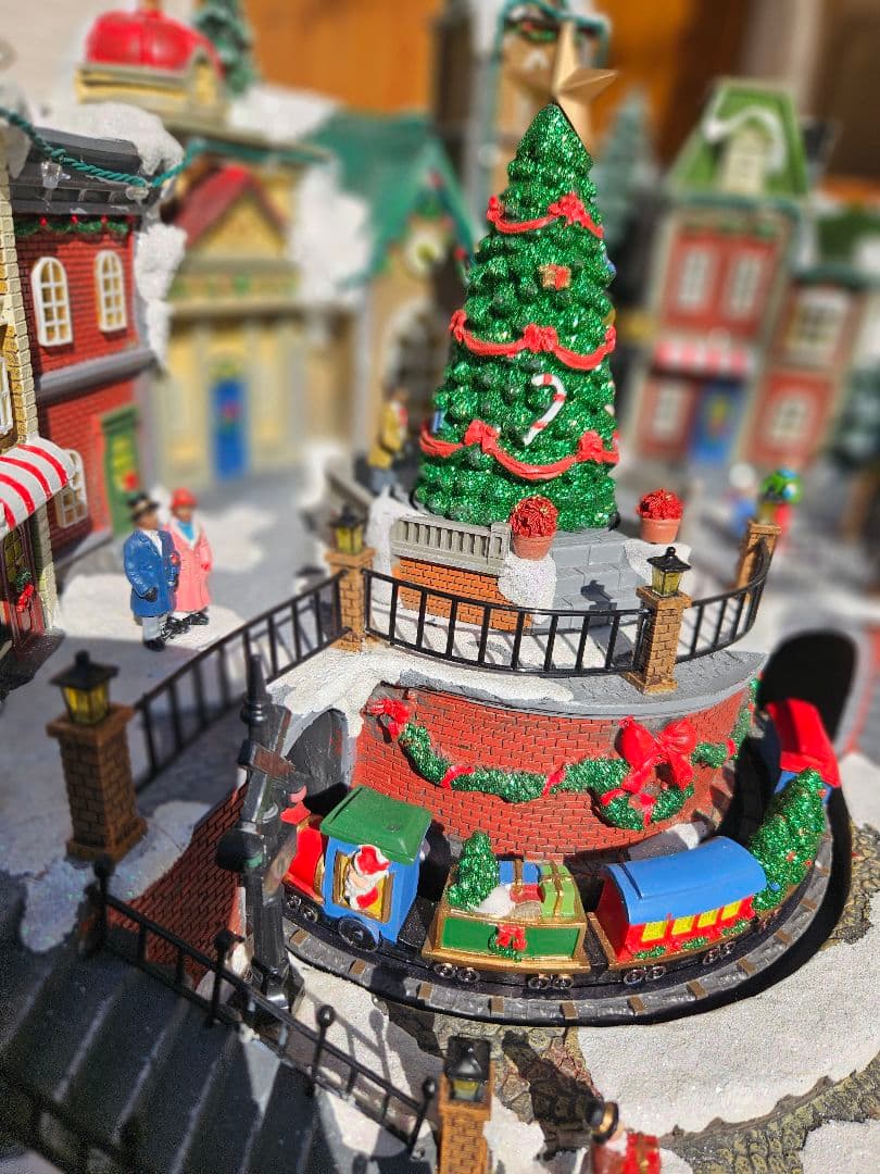 希少　クリスマス　ジオラマ　オブジェ　イルミネーション　クリスマスソング