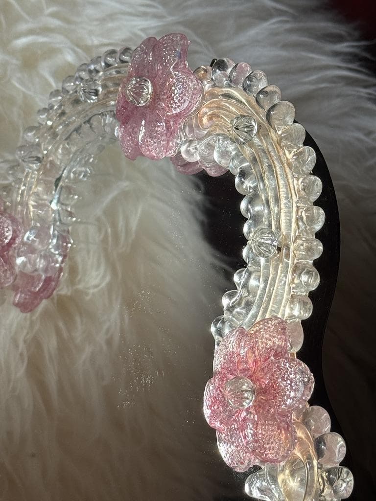 ムラーノガラス　＜Ｂ＞　壁掛け・スタンドミラー　ベネチアンガラス　イタリア