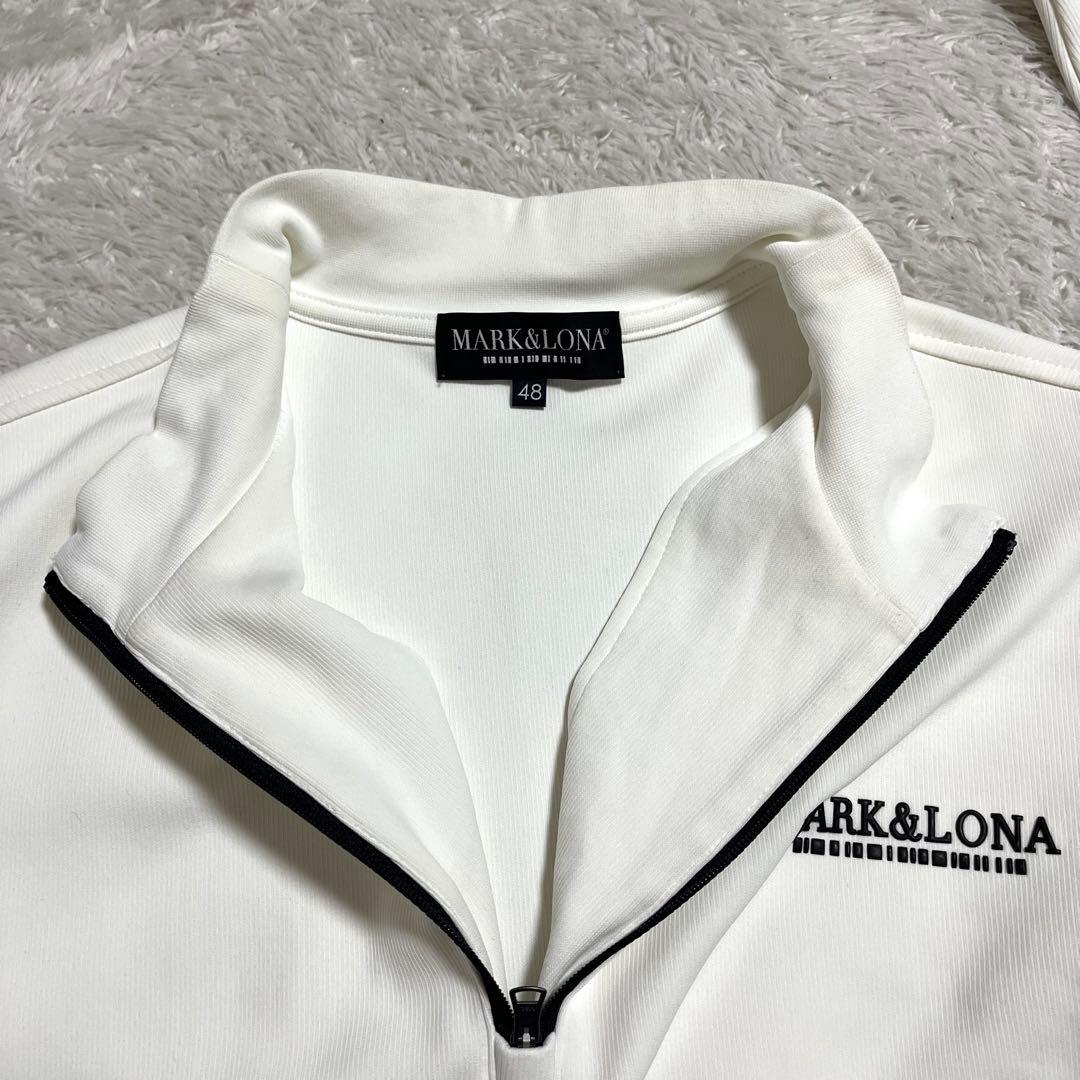 マークアンドロナ 長袖 ハーフジップ 48 ドローコード メンズ ゴルフウェア