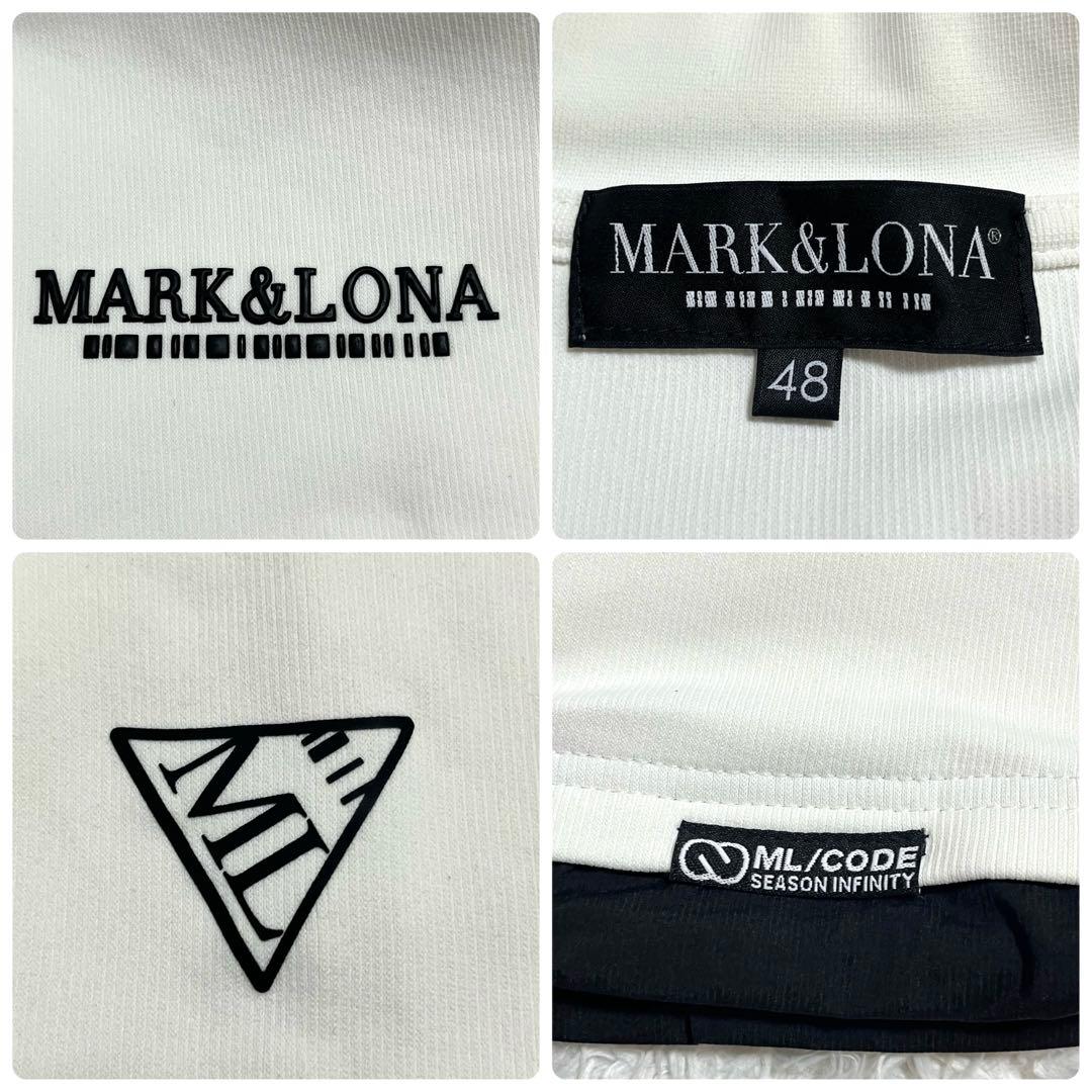 マークアンドロナ 長袖 ハーフジップ 48 ドローコード メンズ ゴルフウェア