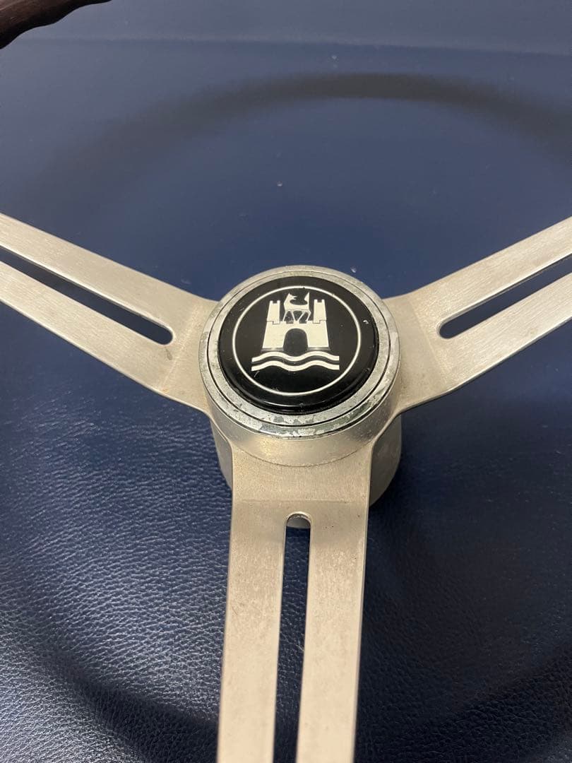 希少 VW フォルクスワーゲンウッドステアリング40cmウォルフスブルク 当時物