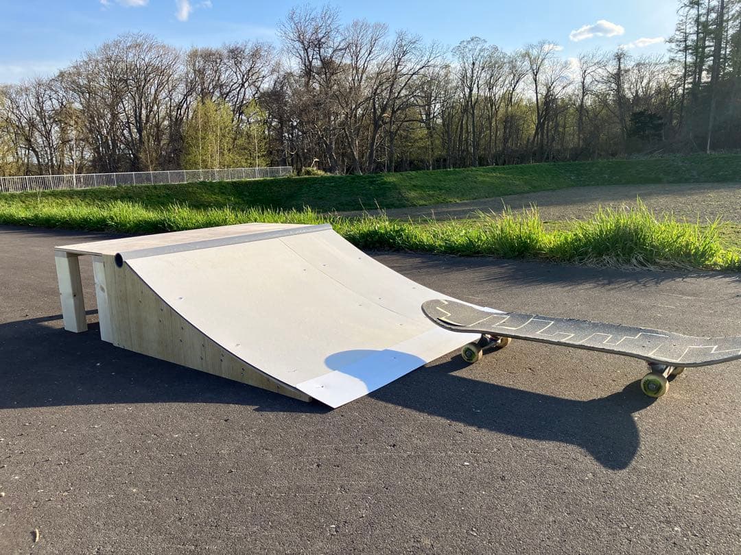 スケボーランプ　幅広タイプ90cm完成品　NFボード　1台 スケボー　ミニランプ