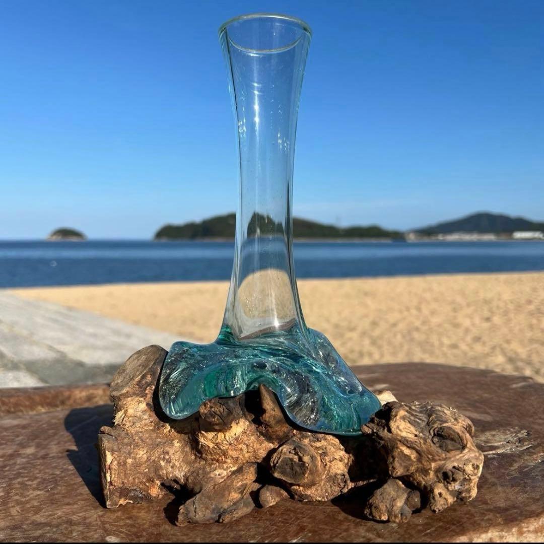 流木ガラス オブジェ超特大H 他４点セット花瓶 金魚鉢 水槽 テラリウム 観賞魚