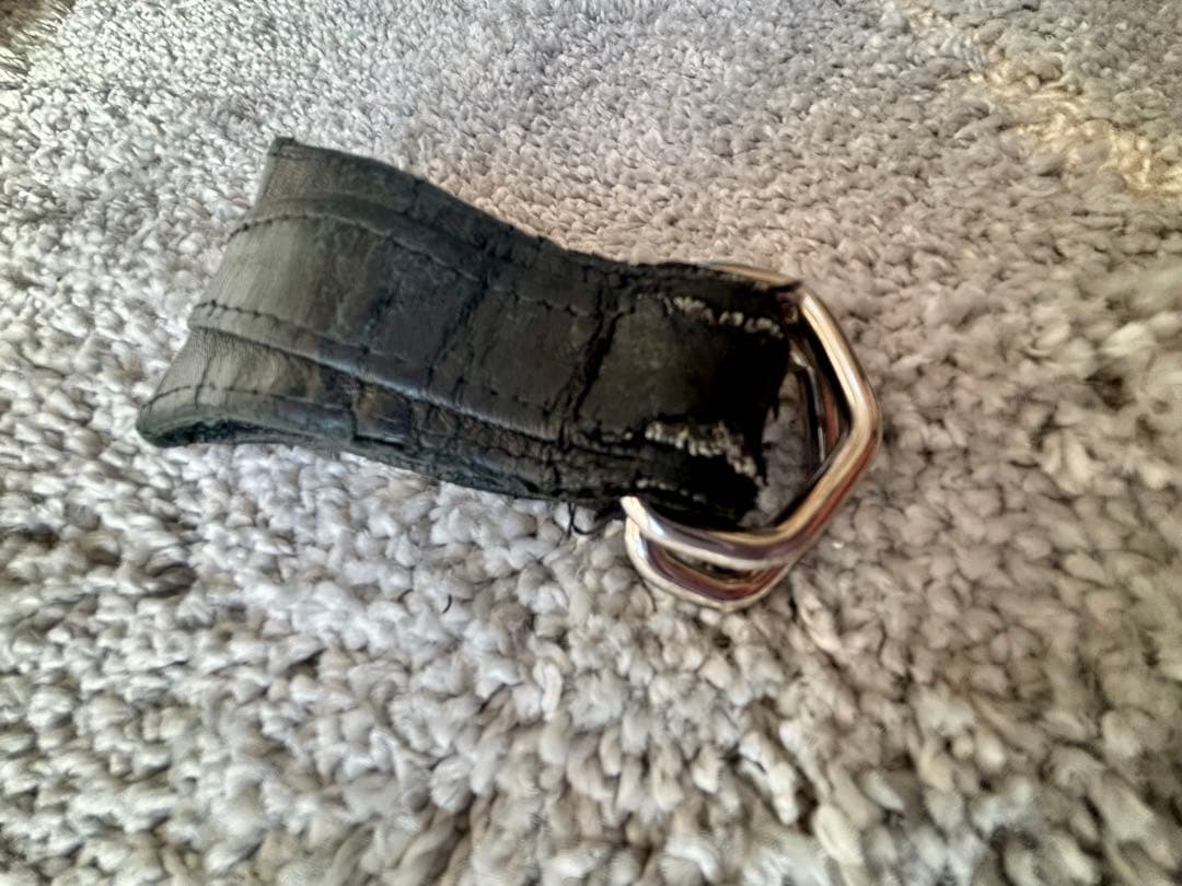 KMRii ケムリ 初期 レザー キーホルダー ベルトループ キーフック 黒