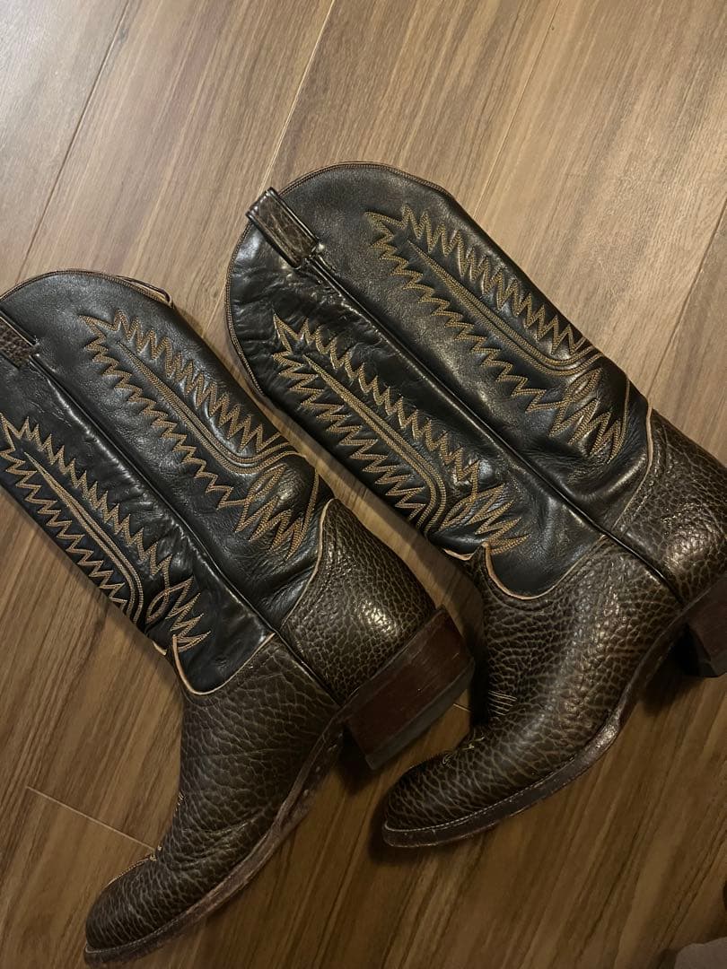 28cm Tony Lama ダークブラウン ウエスタンブーツ