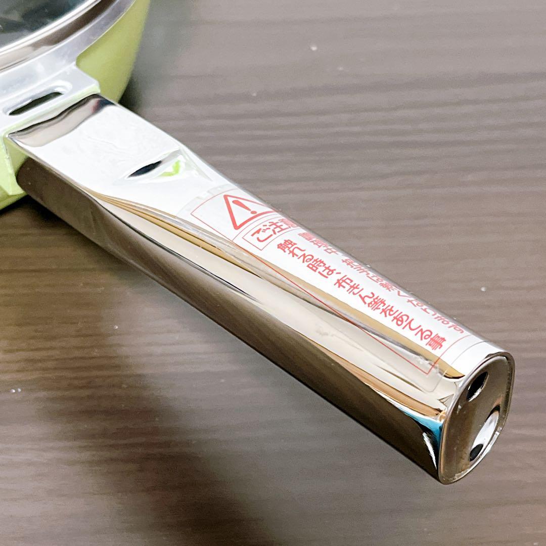 【未使用】　アサヒ軽金属　22オールパン　ガラス蓋　取手シリコンカバー付