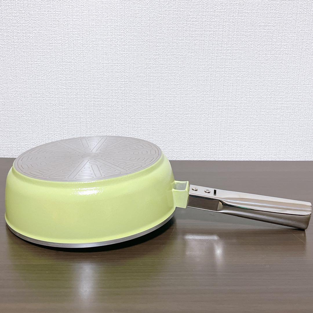 【未使用】　アサヒ軽金属　22オールパン　ガラス蓋　取手シリコンカバー付