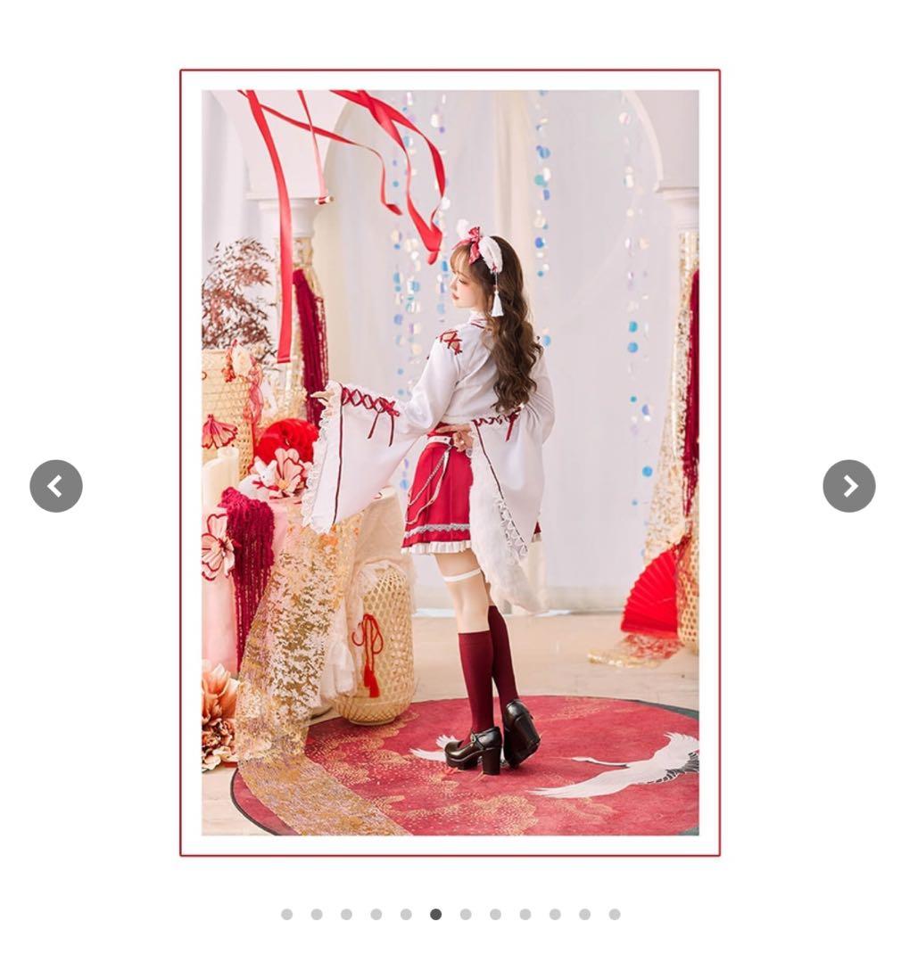 レトロティックレース狐巫女【Malymoon/マリームーン】【10112】白