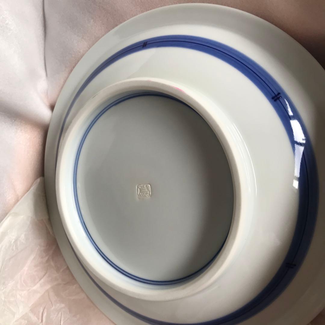 染付子文　硯　飾皿　子年　12支　藍