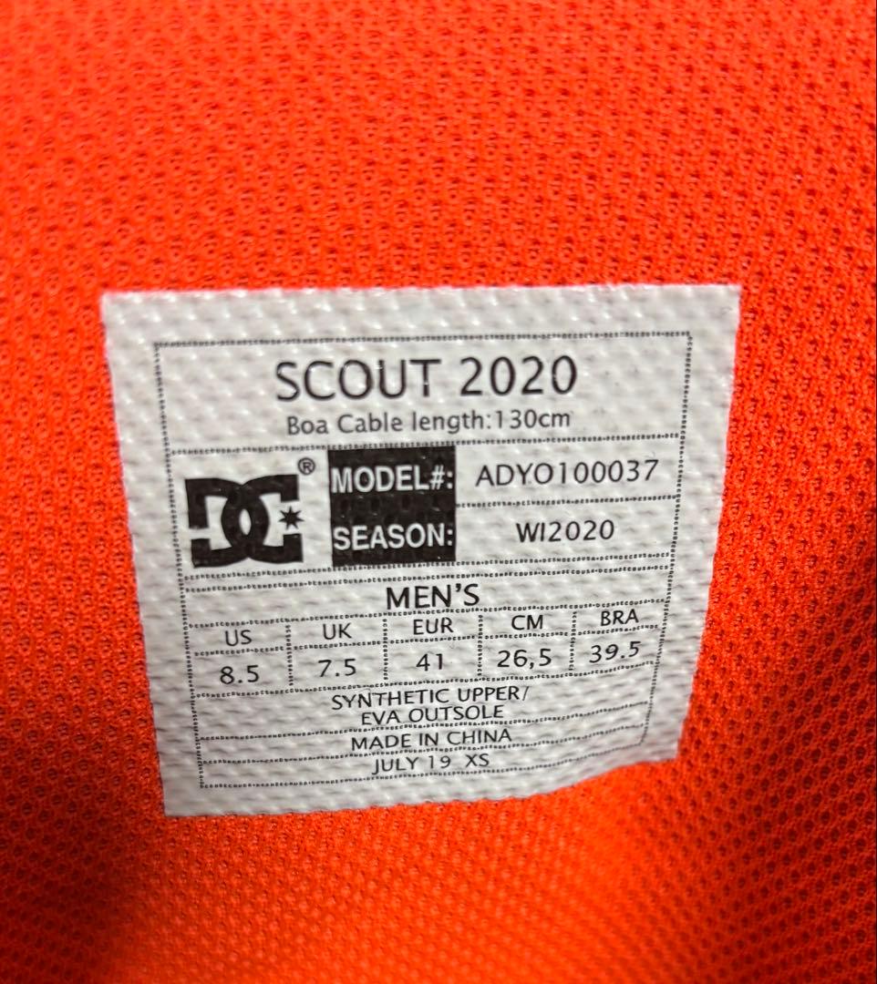 DC SHOES スノーボードブーツSCOUT 2020 26.5cm メンズ