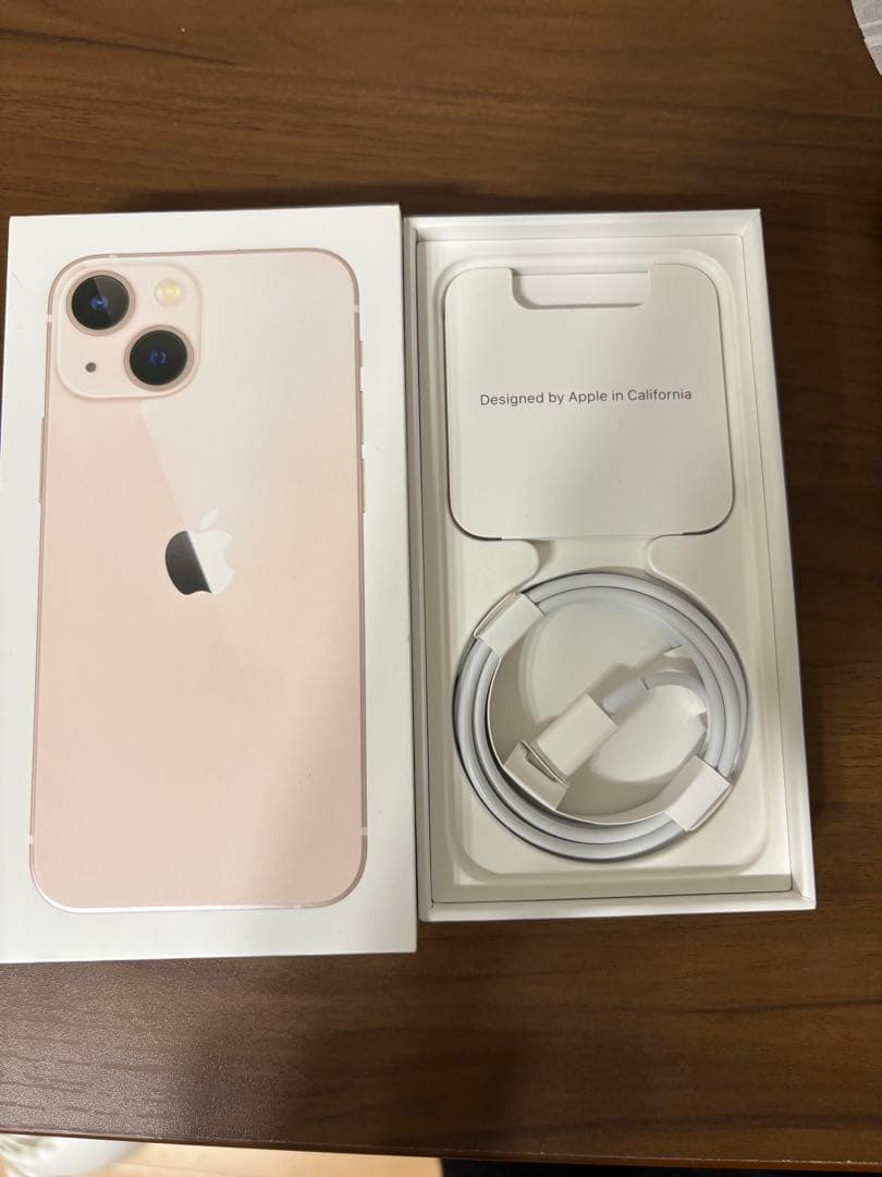 美品　iPhone13mini 256GB PINK クリアケース付き