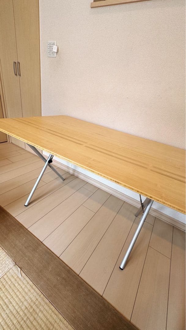  peak ワンアクションテーブルロング竹 LV-015TR 美品