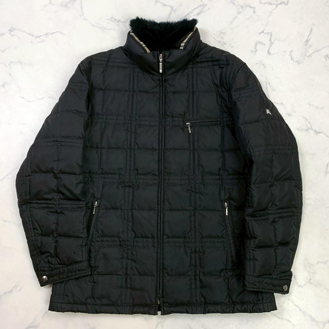 バーバリーブラックレーベル ダウンジャケット 2way ファー M　D887