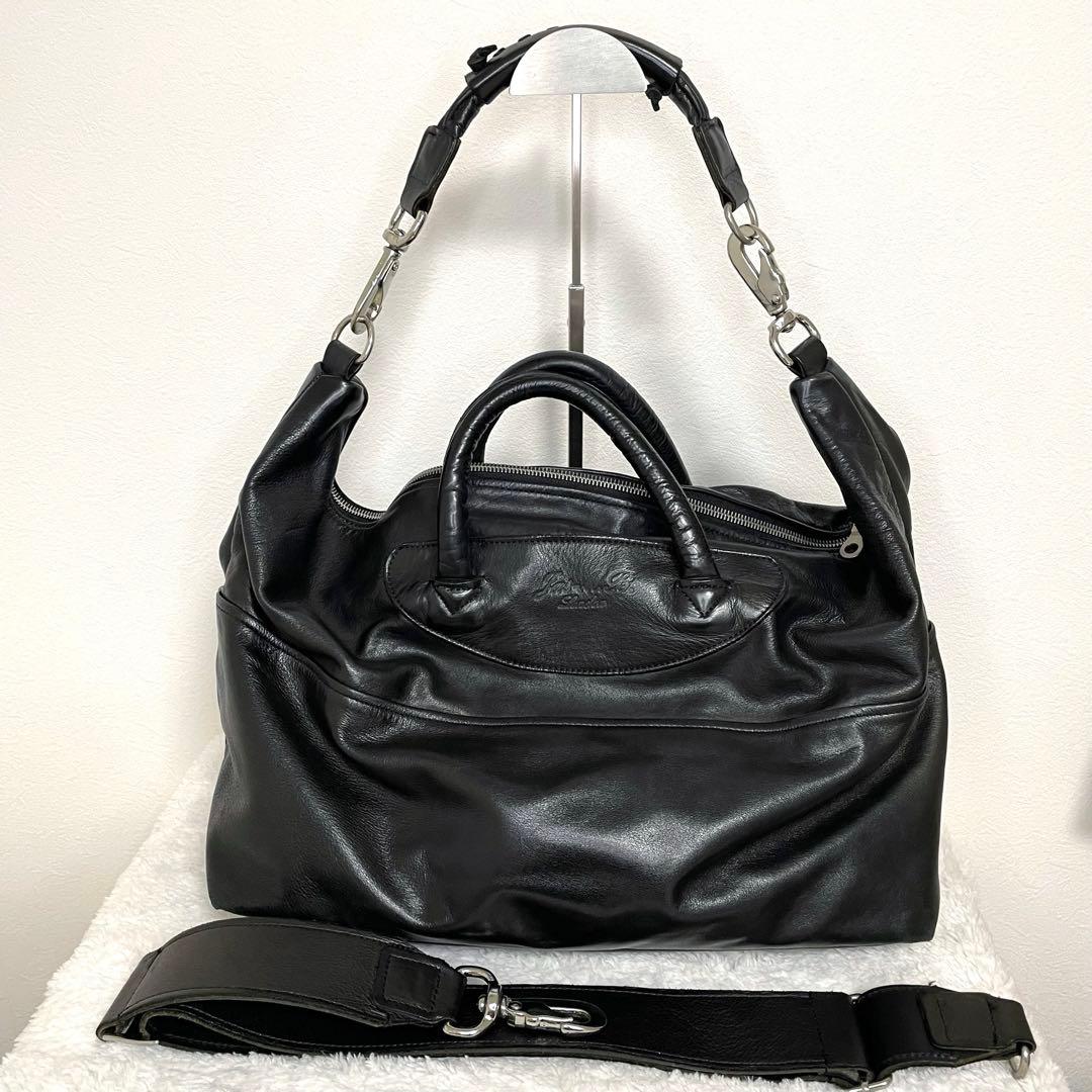 Jas M.B. 80% WINGS TRAVELLERボストンバッグ ブラック