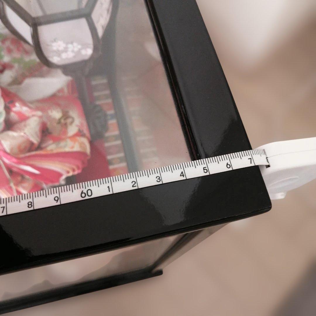 雛人形　桜模様　ケース入り　横67 縦30 高さ48　置場所選びません！　美品