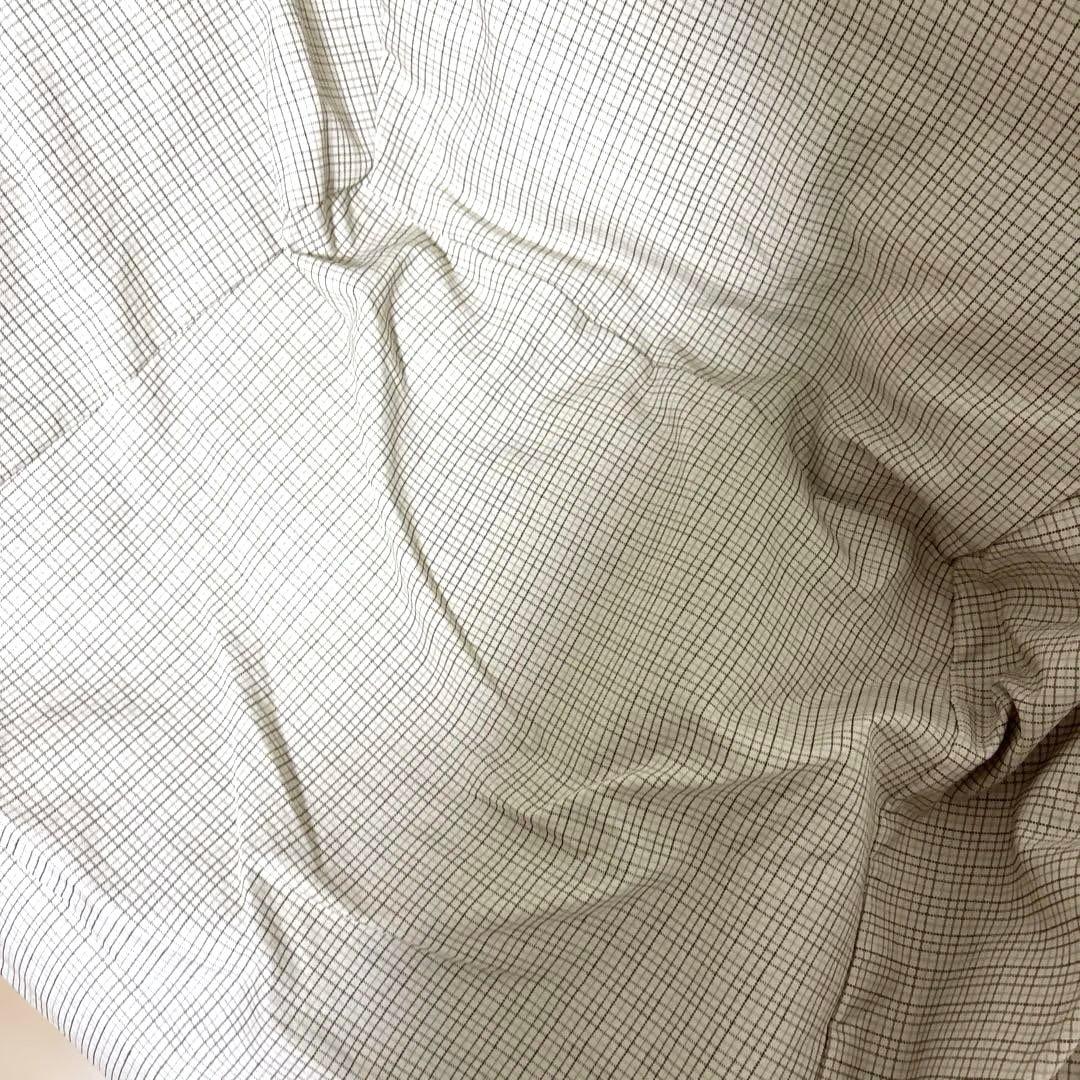 美品GOODTAING×LOOSYコラボ ビーズクッション チェック柄 ベージュ