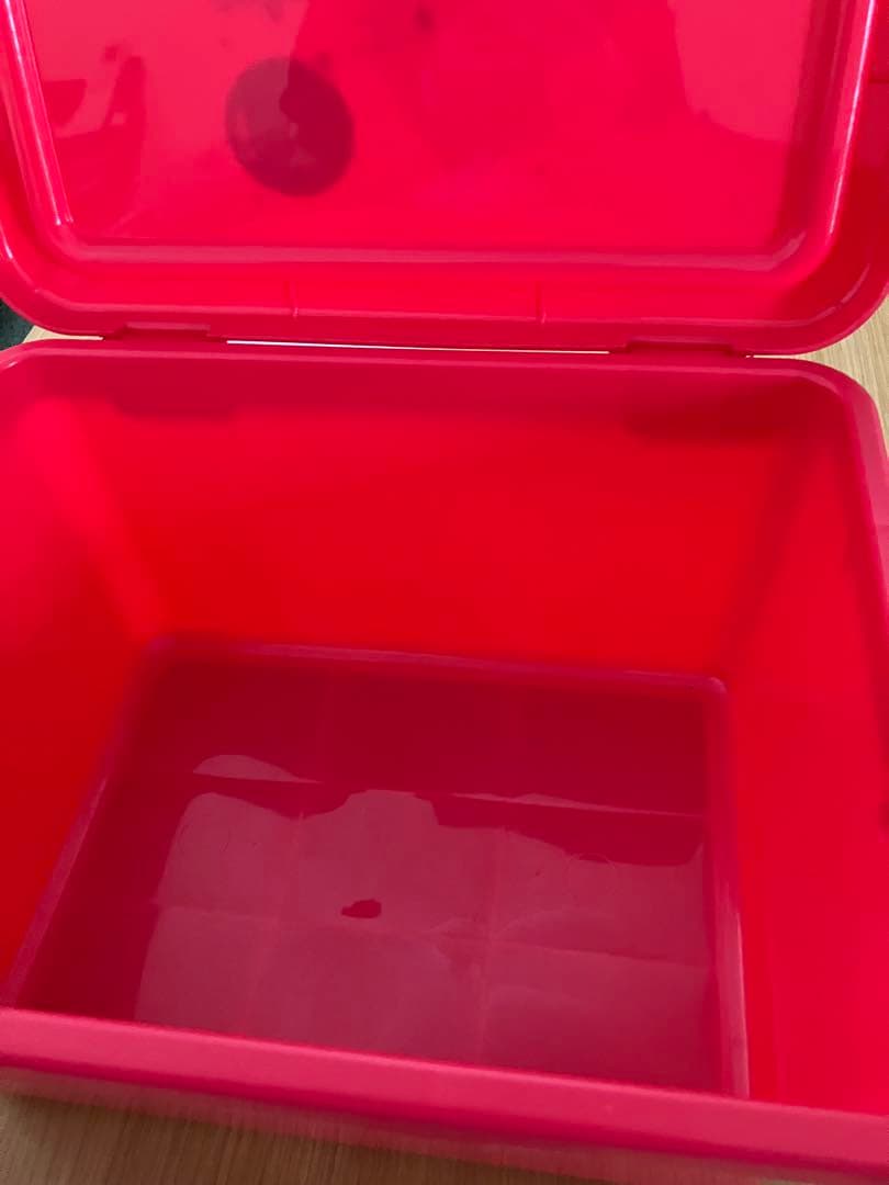 希少 昭和レトロ1986サンリオ ハローキティの蓋付きプラケース収納 おもちゃ箱