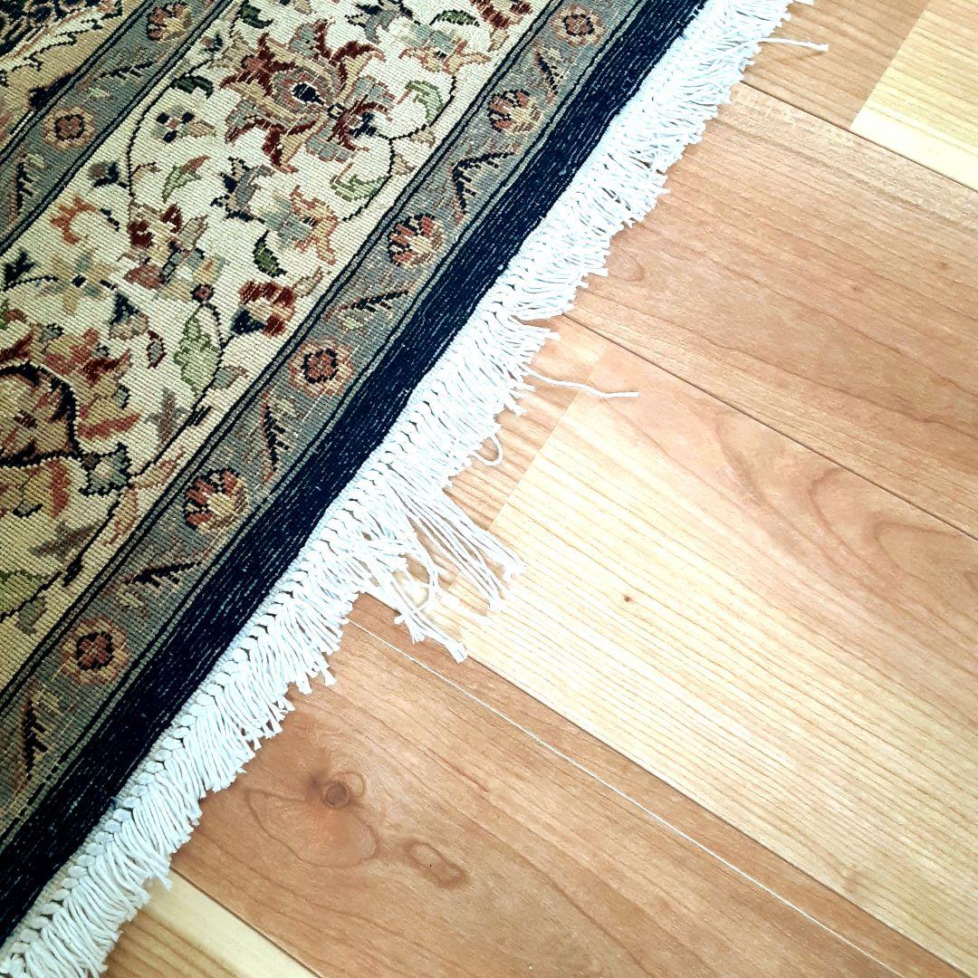 Y1154 高級ペルシャ絨毯 ウール100% 手織り 219×141㎝