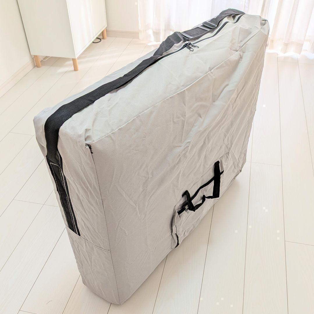 【極美品】マッサージベット 折りたたみベット 低反発 ナチュラル ホワイト 新品