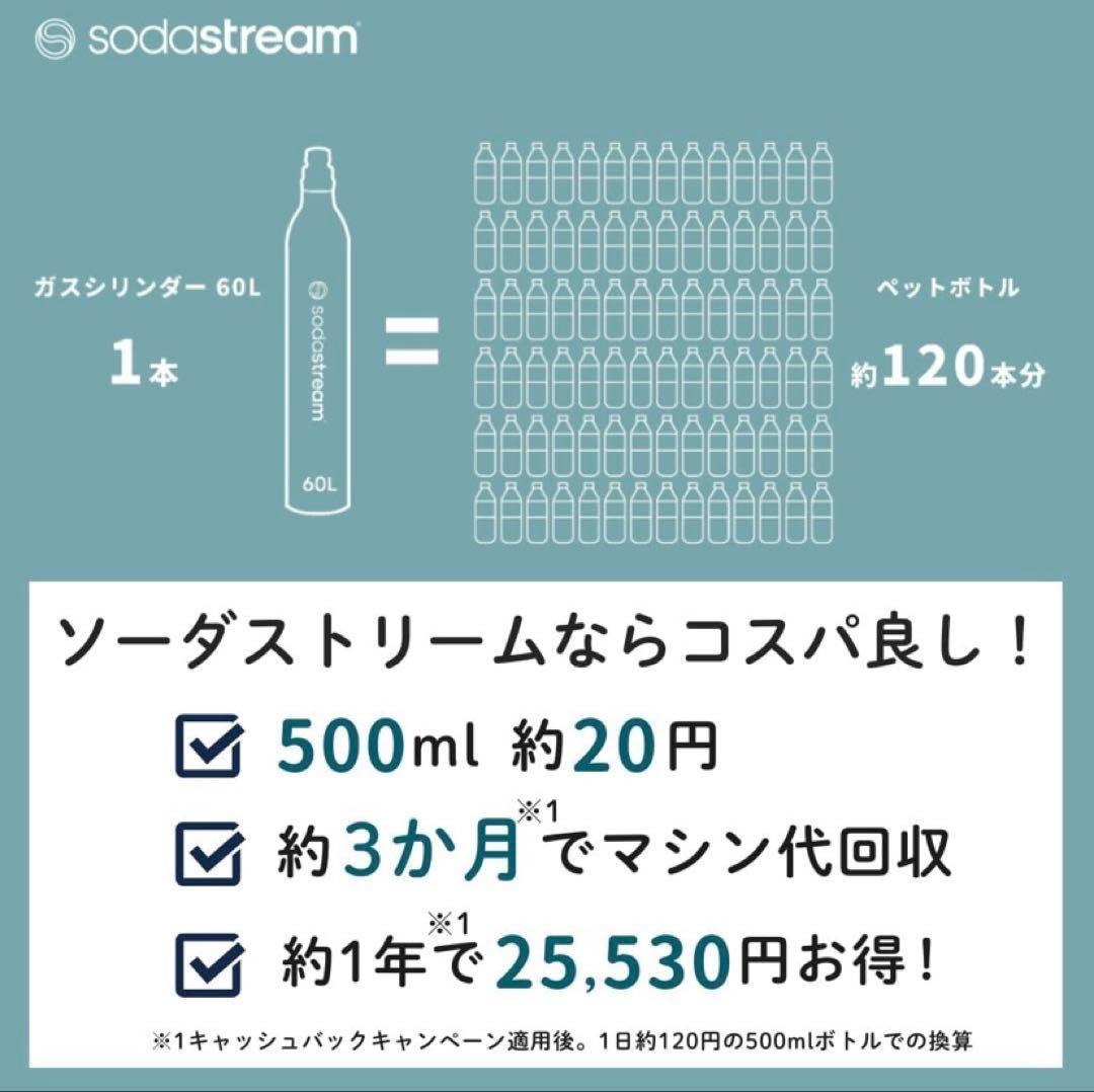 ☆【美品】ソーダストリーム・ガスシリンダー付き（残8分目）