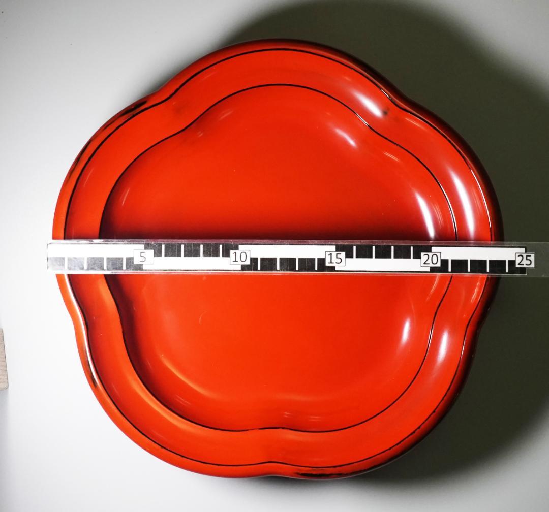 菓子器/茶道具　宮内庁御用達 山田平安堂造　根来梅鉢　高級漆器