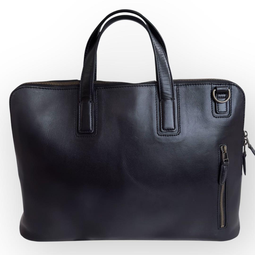 MOTHERHOUSE マザーハウス ビジネスバック ブラック レザー シンプル