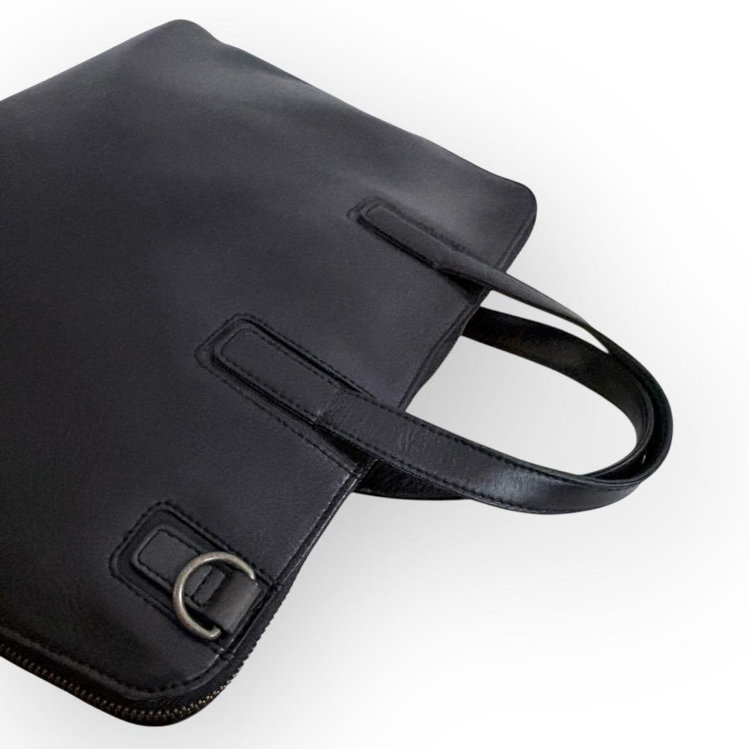 MOTHERHOUSE マザーハウス ビジネスバック ブラック レザー シンプル