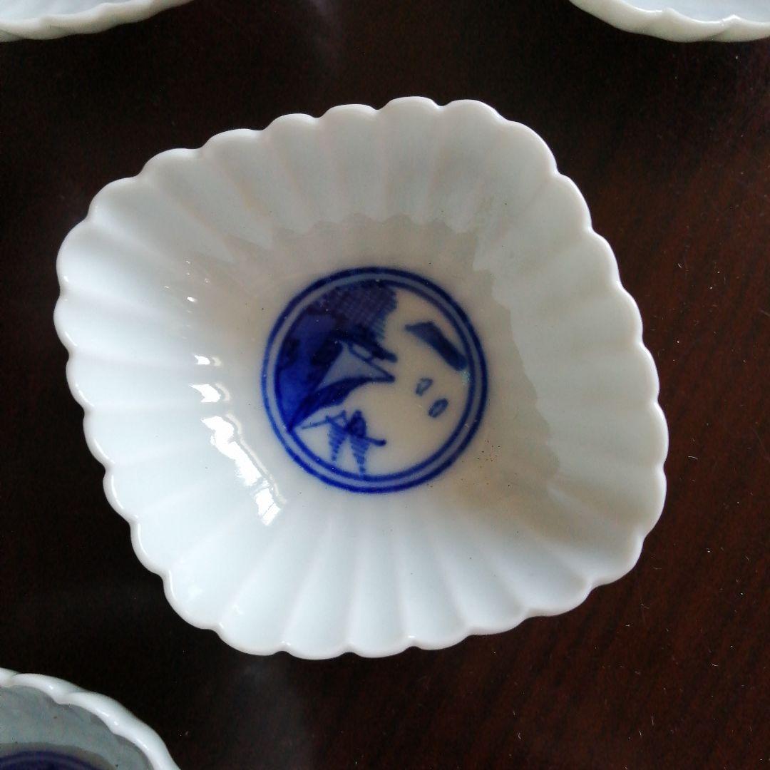 京焼　平安　菱形白磁手塩皿　19枚　8cm　明治～昭和初期