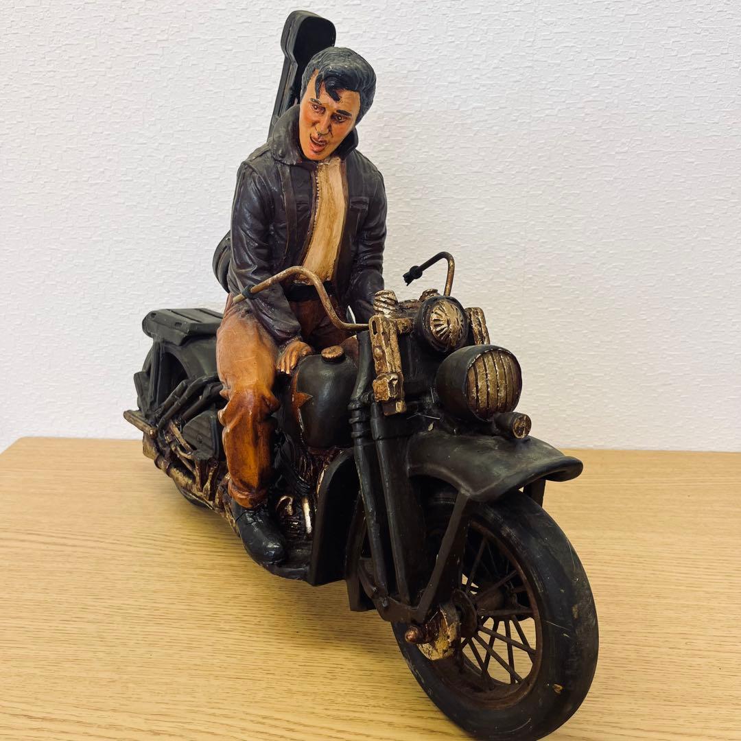 レア★エルビス・プレスリー /Harley/ヴィンテージ/置物/オブジェ/バイク