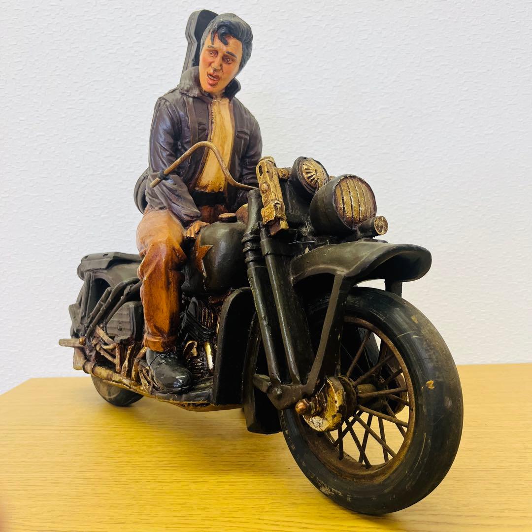 レア★エルビス・プレスリー /Harley/ヴィンテージ/置物/オブジェ/バイク