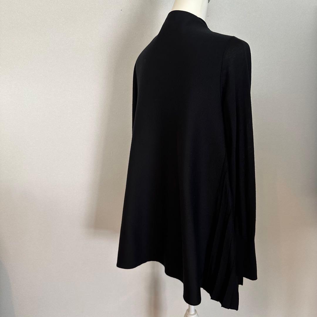 ★サルヴァドーレ フェラガモ★ウールシルクロングカーディガン 黒 ベルト付