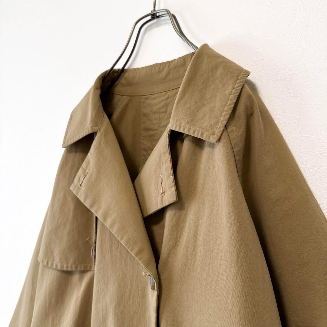 フリークスストア ポンチョトレンチコート ロング丈 ビッグシルエット ベージュ